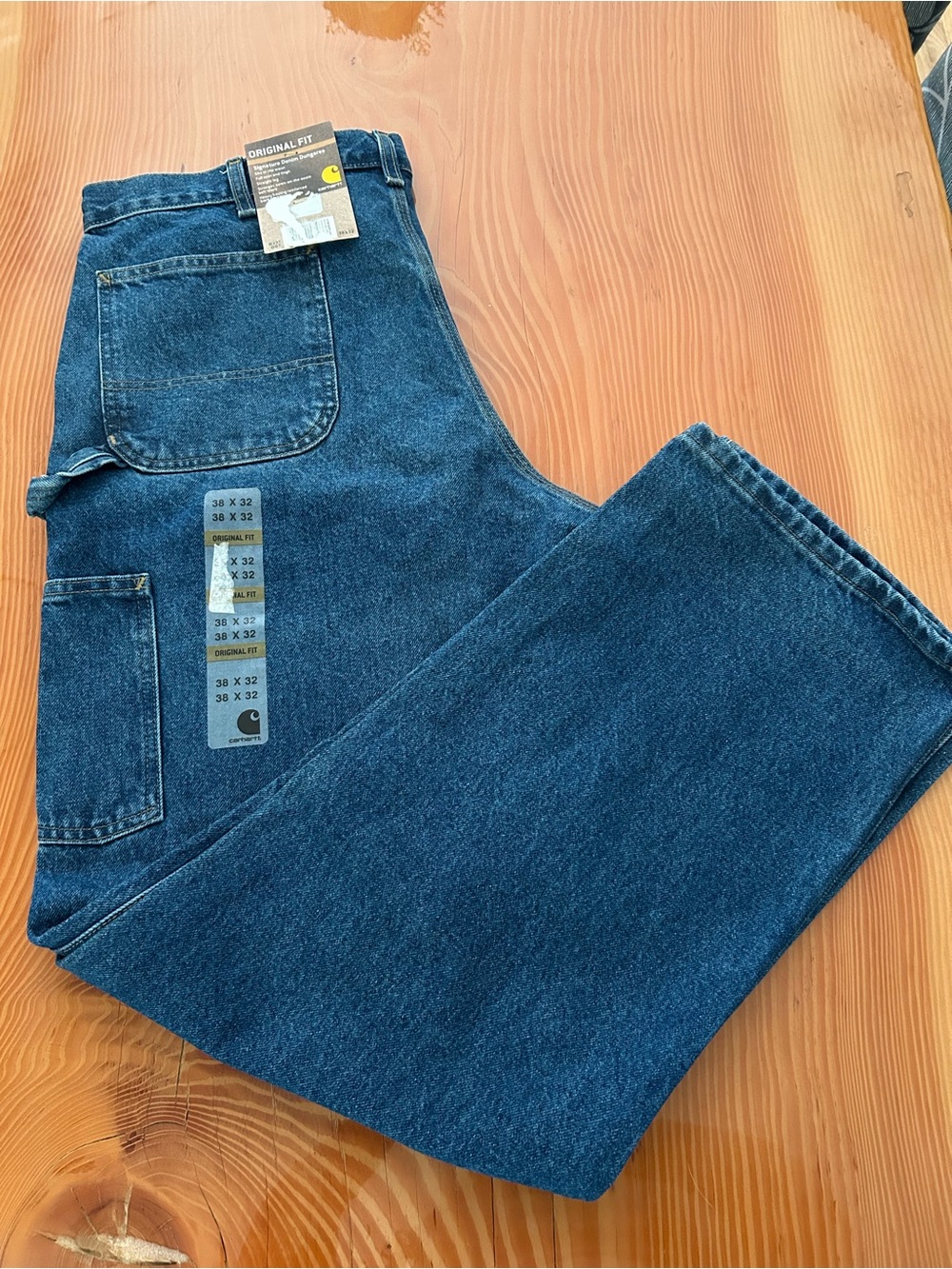 Carhartt Men's Dark Blue Jeans - B237 DST 38x32 - Picture 8 of 9